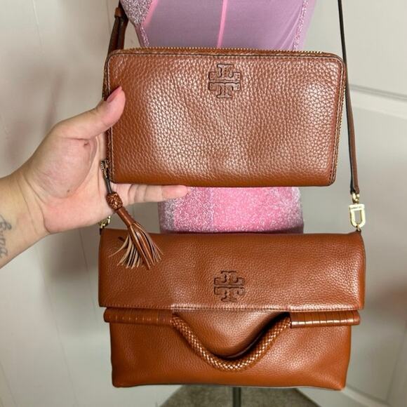 °。⋆♡ Tory Burch Taylor Convertible Fold Over Crossbody & Wallet (HB-24) - Picture 1 of 15
